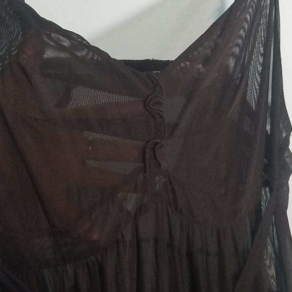 La vie en rose black ruffled babydoll top XL NWT - Picture 8 of 12